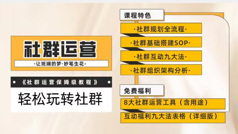 【社群运营】保姆式教程：九大互动法，八款社群运营工具助你轻松玩转社群【揭秘】网赚项目-副业赚钱-互联网创业-资源整合华本网创