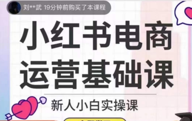 小红书电商运营基础课，新人小白实操课网赚项目-副业赚钱-互联网创业-资源整合华本网创