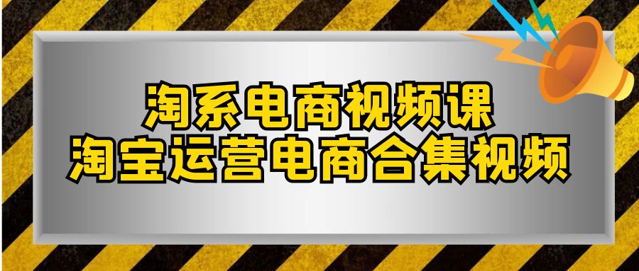 淘系电商视频课，淘宝运营电商合集视频（33节课）网赚项目-副业赚钱-互联网创业-资源整合华本网创