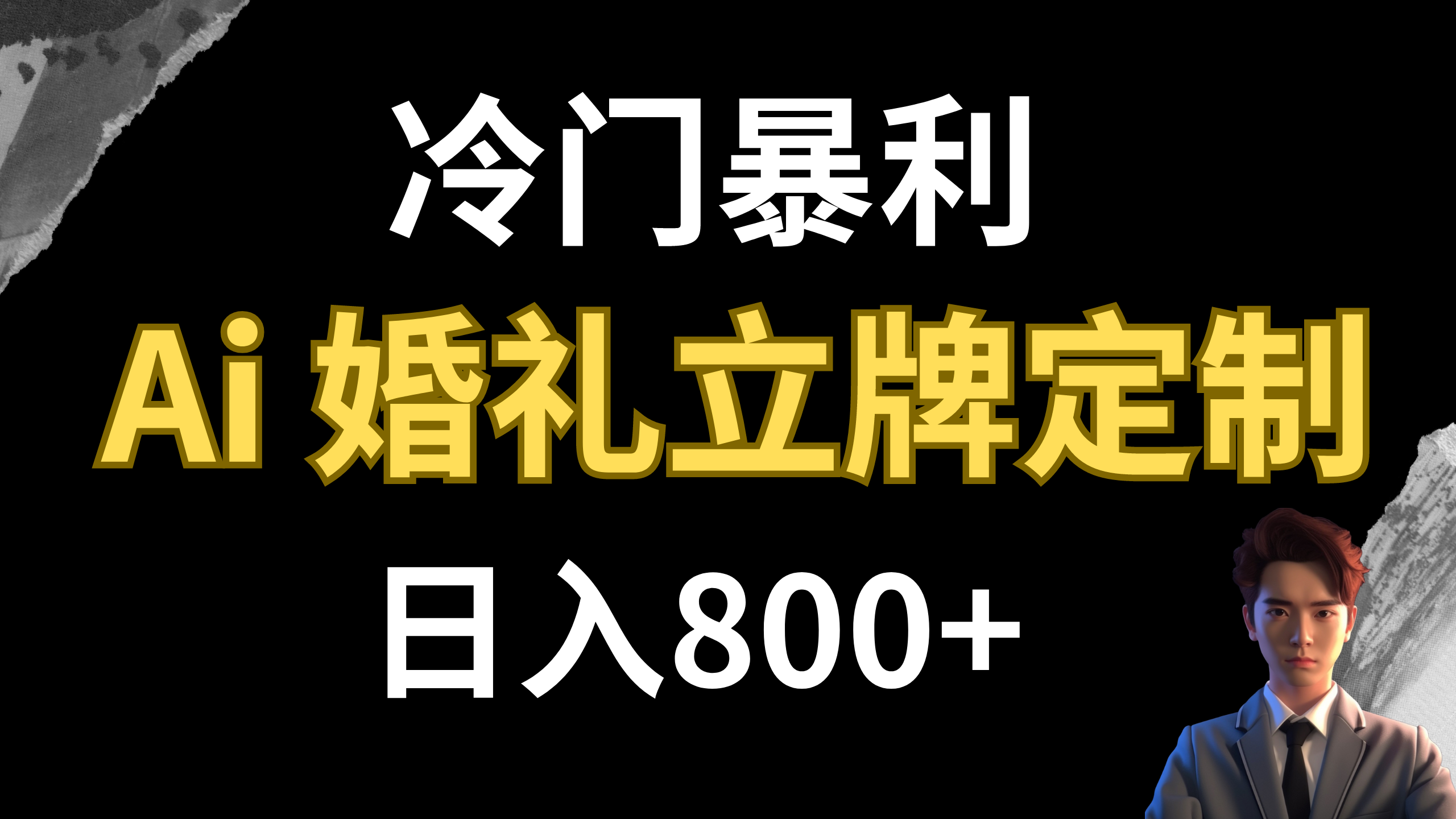 （7770期）冷门暴利项目 AI婚礼立牌定制 日入800+网赚项目-副业赚钱-互联网创业-资源整合华本网创