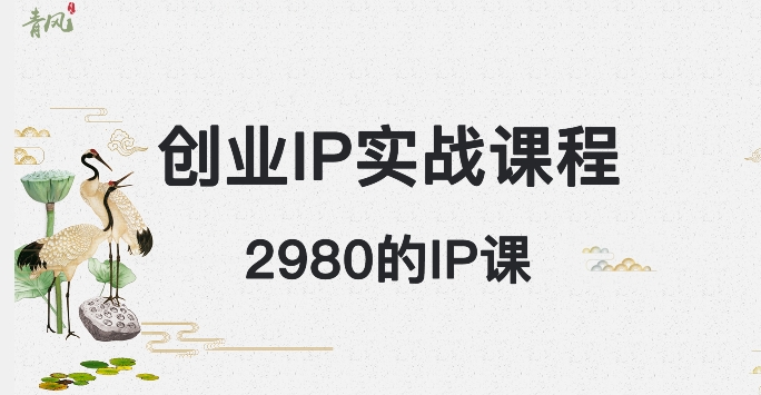 外边卖2980的创业IP课程，做私域月入5w+网赚项目-副业赚钱-互联网创业-资源整合华本网创