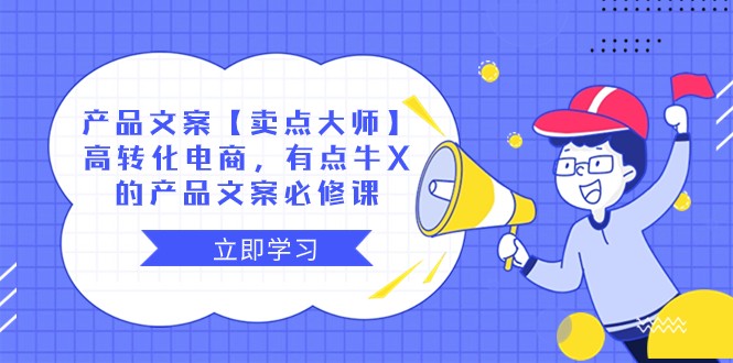 产品文案【卖点大师】高转化电商，有点牛X的 产品文案必修课网赚项目-副业赚钱-互联网创业-资源整合华本网创