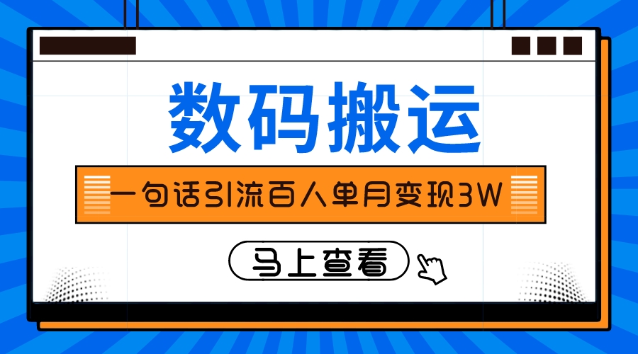 （8129期）仅靠一句话引流百人变现3万？网赚项目-副业赚钱-互联网创业-资源整合华本网创