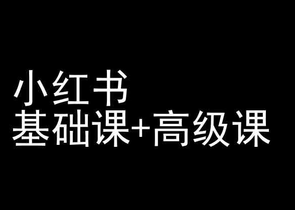 小红书基础课+高级课-小红书运营教程网赚项目-副业赚钱-互联网创业-资源整合华本网创