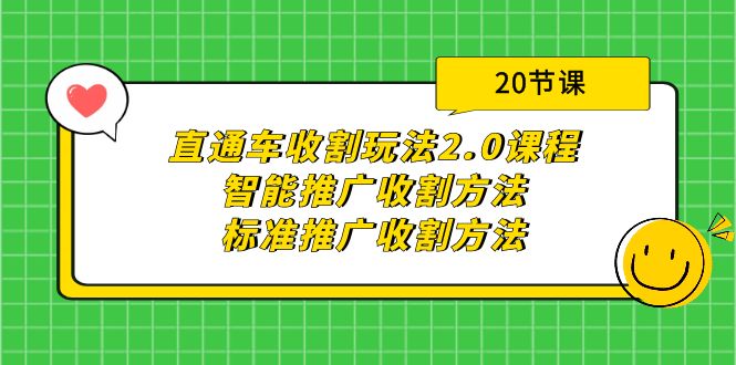 （9692期）直通车收割玩法2.0课程：智能推广收割方法+标准推广收割方法（20节课）网赚项目-副业赚钱-互联网创业-资源整合华本网创