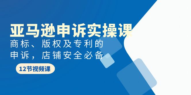 （9754期）亚马逊-申诉实战课，​商标、版权及专利的申诉，店铺安全必备网赚项目-副业赚钱-互联网创业-资源整合华本网创