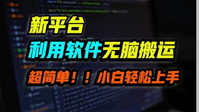 （9745期）新平台用软件无脑搬运，月赚10000+，小白也能轻松上手网赚项目-副业赚钱-互联网创业-资源整合华本网创