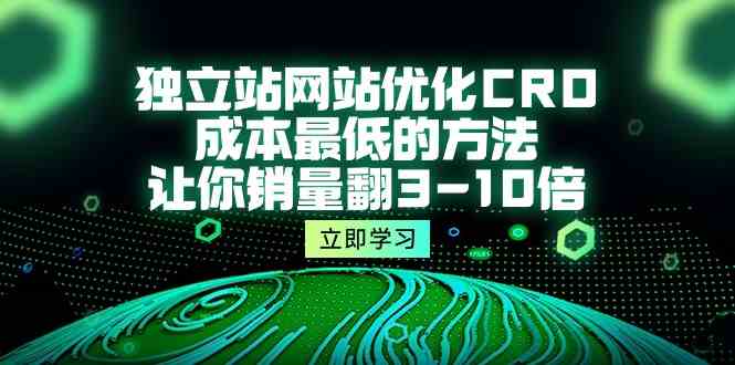 独立站网站优化CRO，成本最低的方法，让你销量翻3-10倍（5节课）网赚项目-副业赚钱-互联网创业-资源整合华本网创