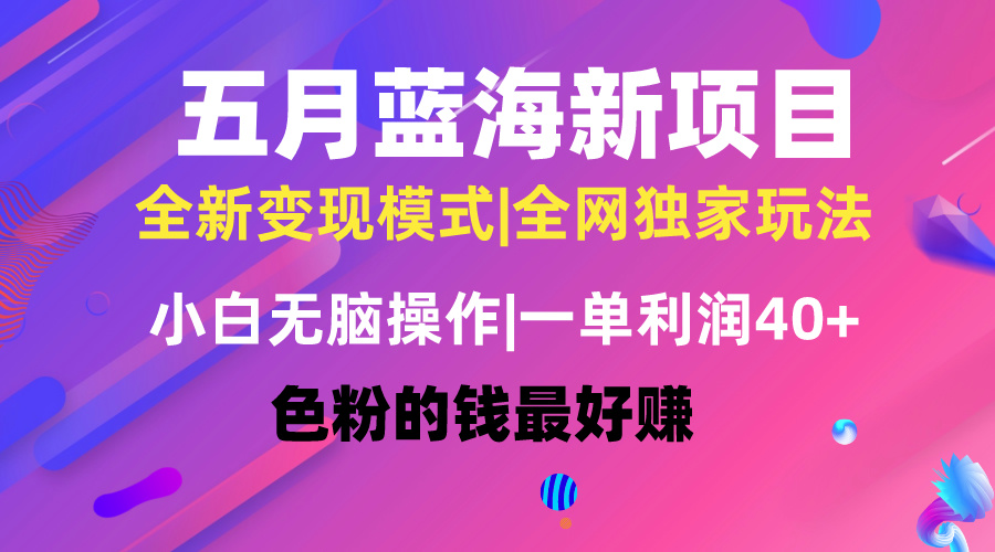 （10477期）五月蓝海项目全新玩法，小白无脑操作，一天几分钟，矩阵操作，月入4万+网赚项目-副业赚钱-互联网创业-资源整合华本网创