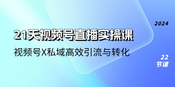 （10966期）21天-视频号直播实操课，视频号X私域高效引流与转化（22节课）网赚项目-副业赚钱-互联网创业-资源整合华本网创