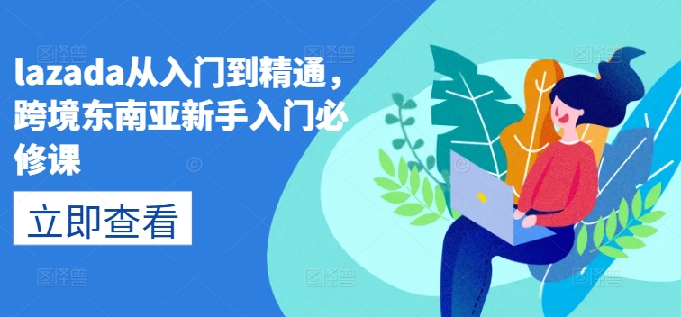 lazada从入门到精通，跨境东南亚新手入门必修课网赚项目-副业赚钱-互联网创业-资源整合华本网创