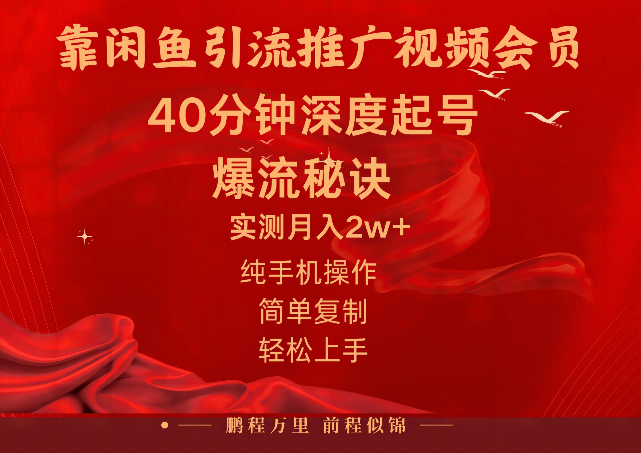 （10896期）闲鱼暴力引流推广视频会员，能做到日入2W+，操作简单网赚项目-副业赚钱-互联网创业-资源整合华本网创