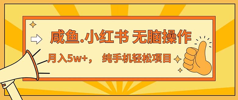 （11524期）2024最赚钱的项目，咸鱼，小红书无脑操作，每单利润500+，轻松月入5万+…网赚项目-副业赚钱-互联网创业-资源整合华本网创