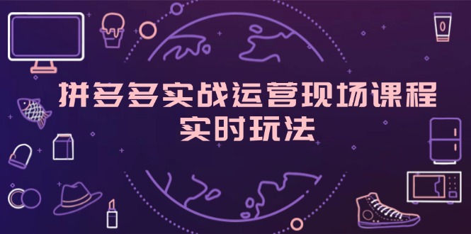 （11759期）拼多多实战运营现场课程，实时玩法，爆款打造，选品、规则解析网赚项目-副业赚钱-互联网创业-资源整合华本网创