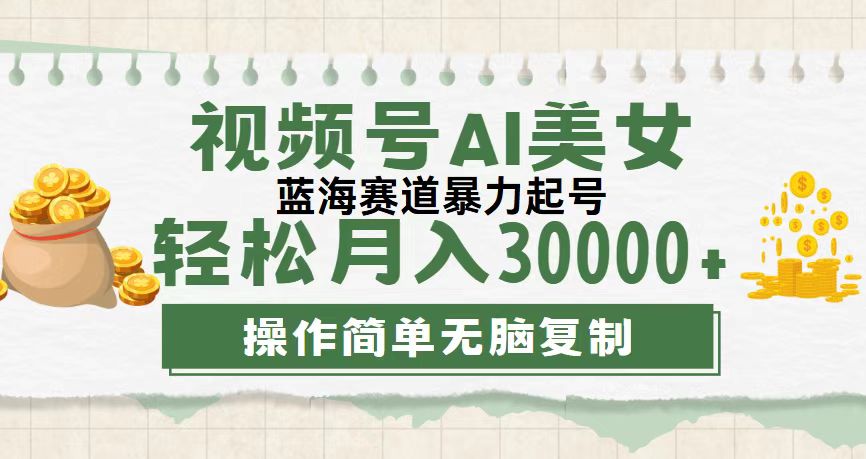 （12087期）视频号AI美女跳舞，轻松月入30000+，蓝海赛道，流量池巨大，起号猛，无…网赚项目-副业赚钱-互联网创业-资源整合华本网创