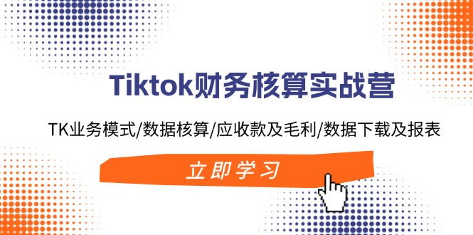 （11978期）Tiktok财务核算实战营：TK业务模式/数据核算/应收款及毛利/数据下载及报表网赚项目-副业赚钱-互联网创业-资源整合华本网创