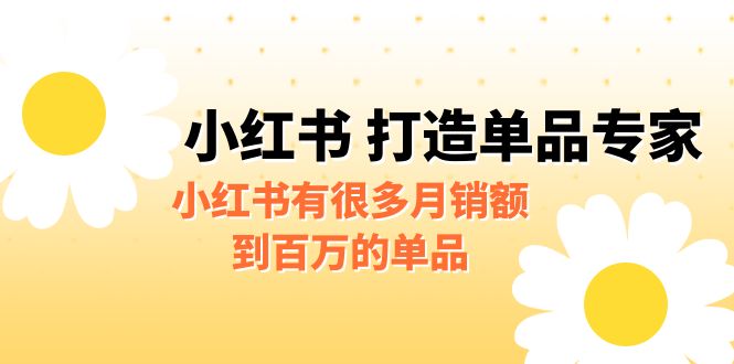 （6541期）某公众号付费文章《小红书 打造单品专家》小红书有很多月销额到百万的单品网赚项目-副业赚钱-互联网创业-资源整合华本网创