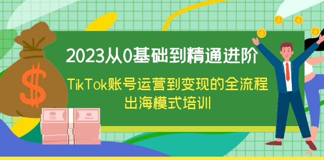 （6299期）2023从0基础到精通进阶，TikTok账号运营到变现的全流程出海模式培训网赚项目-副业赚钱-互联网创业-资源整合华本网创