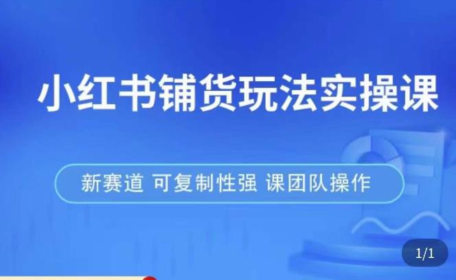 小红书铺货玩法实操课，流量大，竞争小，非常好做，新赛道，可复制性强，可团队操作网赚项目-副业赚钱-互联网创业-资源整合华本网创