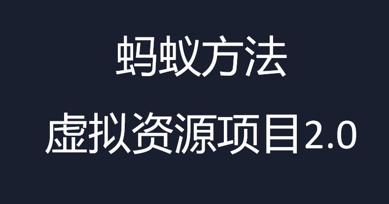 虚拟资源掘金课，虚拟资源的全套玩法 价值1980元网赚项目-副业赚钱-互联网创业-资源整合华本网创