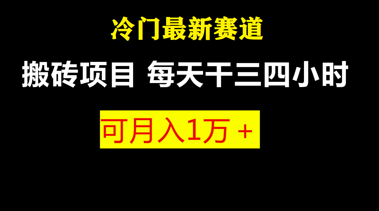 （6647期）最新冷门游戏搬砖项目，小白零基础也可以月入过万（附教程+软件）网赚项目-副业赚钱-互联网创业-资源整合华本网创