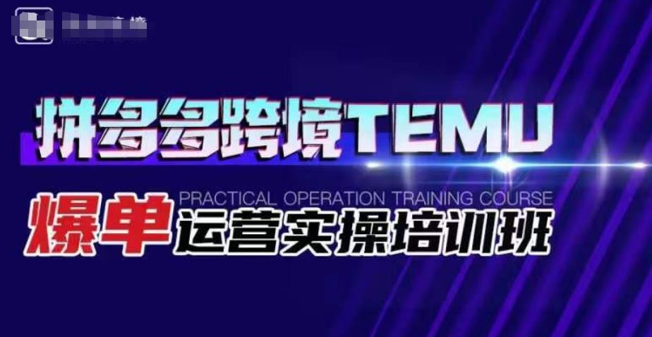 拼多多跨境TEMU爆单运营实操培训班，海外拼多多的选品、运营、爆单网赚项目-副业赚钱-互联网创业-资源整合华本网创