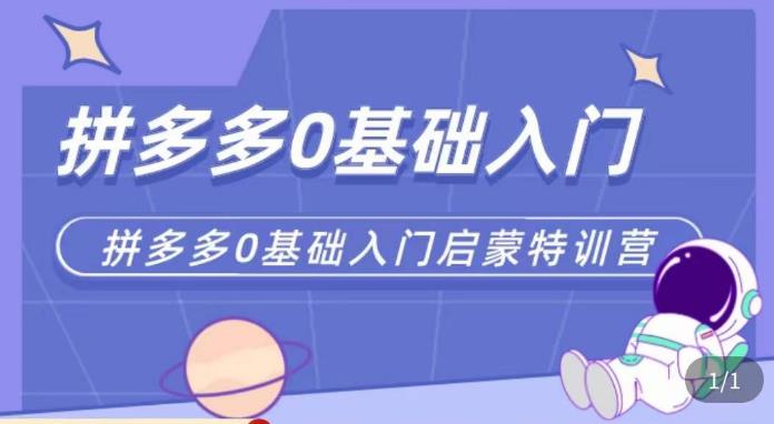 六一电商·拼多多运营0-1实操特训营，拼多多从基础到进阶的可实操玩法网赚项目-副业赚钱-互联网创业-资源整合华本网创