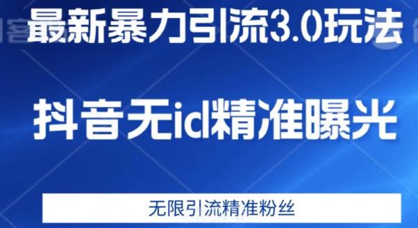 最新暴力引流3.0版本，抖音无id暴力引流各行业精准用户网赚项目-副业赚钱-互联网创业-资源整合华本网创