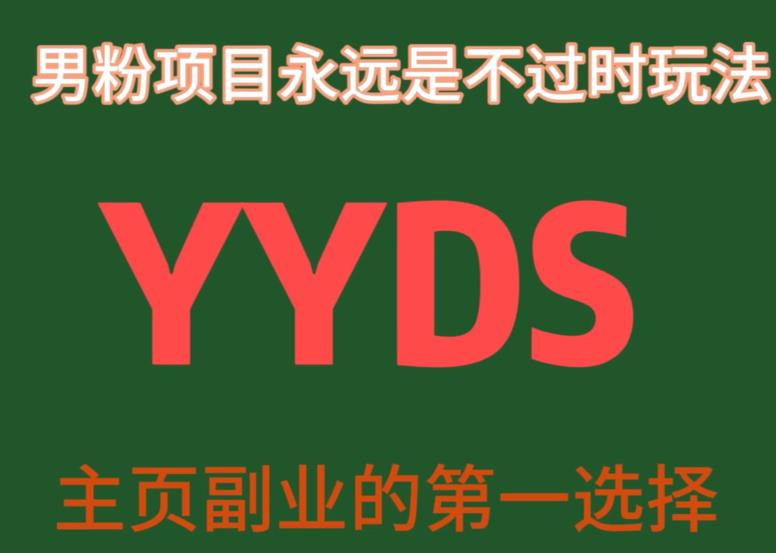 YYDS男粉项目永远是不过时玩法，主业副业的第一选择【揭秘】网赚项目-副业赚钱-互联网创业-资源整合华本网创