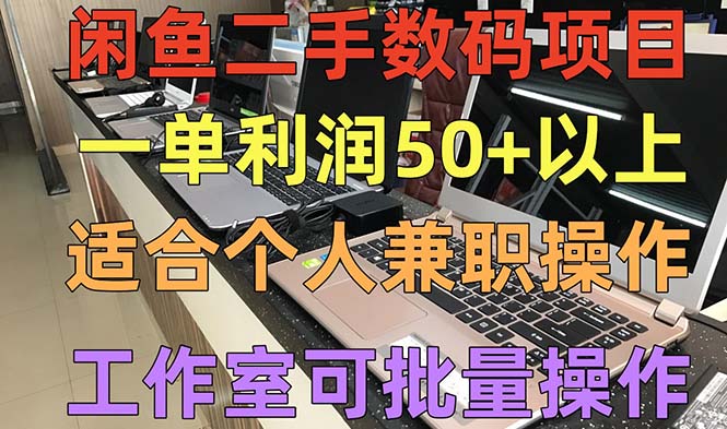 （5275期）闲鱼二手数码项目，个人副业低保收入一单50+以上，工作室批量放大操作网赚项目-副业赚钱-互联网创业-资源整合华本网创