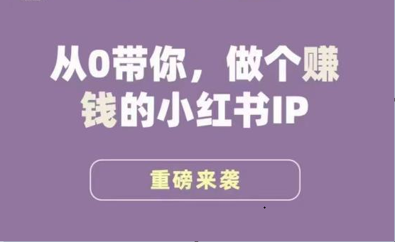 小红书运营大宝典，从0带你做个赚钱的小红书IP网赚项目-副业赚钱-互联网创业-资源整合华本网创