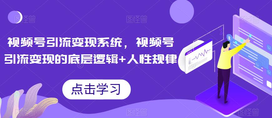 视频号引流变现系统，视频号引流变现的底层逻辑+人性规律网赚项目-副业赚钱-互联网创业-资源整合华本网创