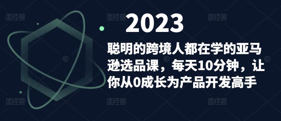 聪明的跨境人都在学的亚马逊选品课，每天10分钟，让你从0成长为产品开发高手网赚项目-副业赚钱-互联网创业-资源整合华本网创