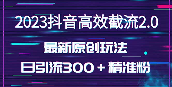 （5293期）日引300＋创业粉，独家抖音高效截流2.0玩法（价值1280）网赚项目-副业赚钱-互联网创业-资源整合华本网创