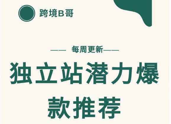 【跨境B哥】独立站潜力爆款选品推荐，测款出单率高达百分之80网赚项目-副业赚钱-互联网创业-资源整合华本网创