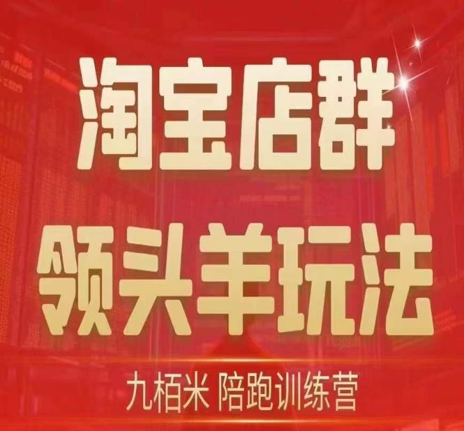 九栢米-淘宝店群领头羊玩法，教你整个淘宝店群领头羊玩法以及精细化/终极蓝海/尾销等内容网赚项目-副业赚钱-互联网创业-资源整合华本网创