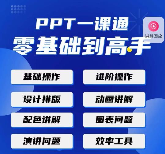 PPT·一课通·0基础到高手：通俗易懂快速掌握PPT的各种应用场合网赚项目-副业赚钱-互联网创业-资源整合华本网创