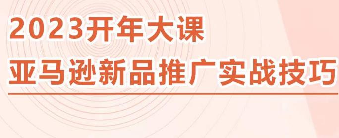 2023亚马逊新品推广实战技巧，线下百万美金课程的精简版，简单粗暴可复制，实操性强的推广手段网赚项目-副业赚钱-互联网创业-资源整合华本网创