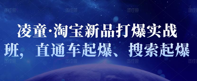 凌童·淘宝新品打爆实战班，直通车起爆、搜索起爆网赚项目-副业赚钱-互联网创业-资源整合华本网创