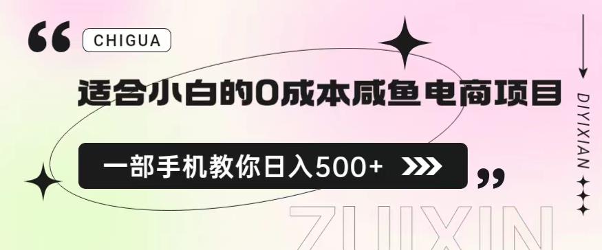 适合小白的0成本闲鱼电商项目，一部手机，教你如何日入500+的保姆级教程【揭秘】网赚项目-副业赚钱-互联网创业-资源整合华本网创