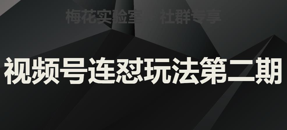 梅花实验室社群视频号连怼玩法第二期，实操讲解全部过程网赚项目-副业赚钱-互联网创业-资源整合华本网创